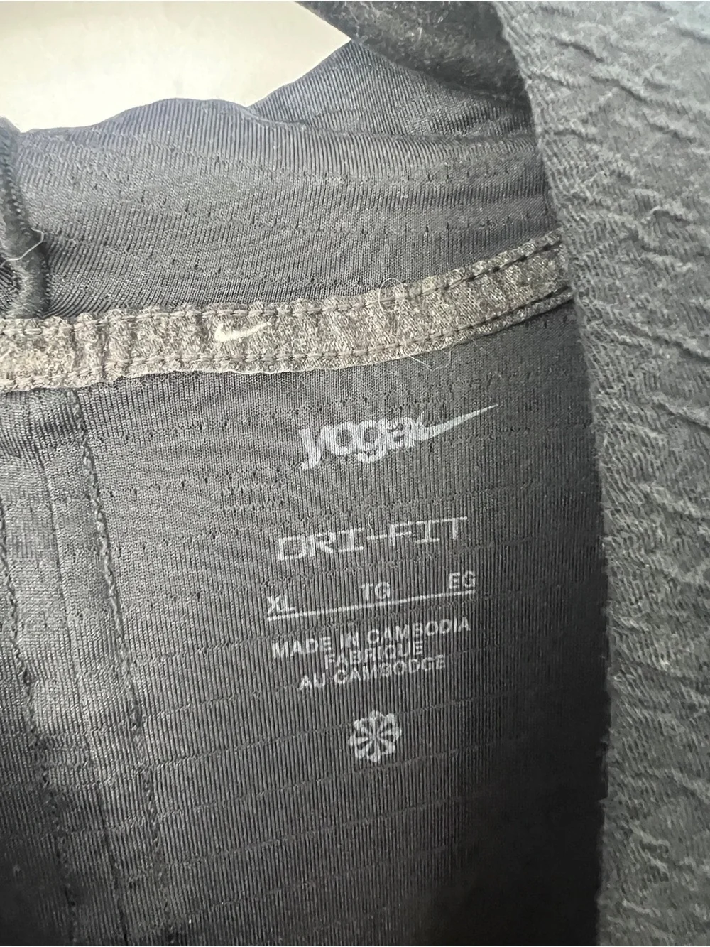 Nike Yoga Black Textured Hoodie with Logo Tag - Picture 8 of 8